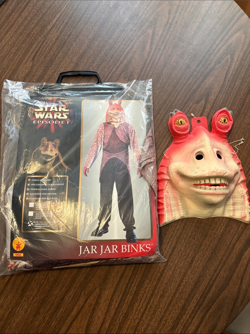 NEW Rubies Jar Jar Binks VINTAGE Star Wars Episode 1 Kids Large 8-10 Costume